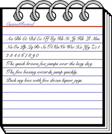 CygnetRound Regular animated font preview