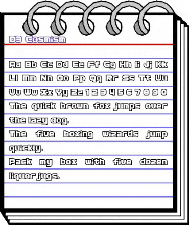 D3 Cosmism Regular animated font preview
