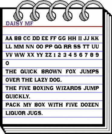 Daisy MF Regular animated font preview