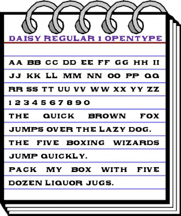 Daisy Regular animated font preview