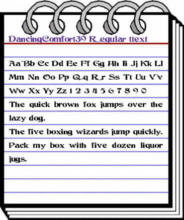 DancingComfort39 Regular animated font preview