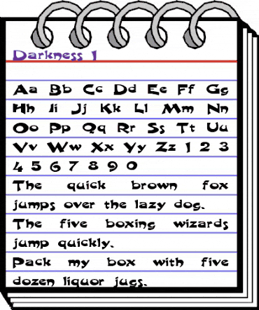 Darkness 1 Regular animated font preview