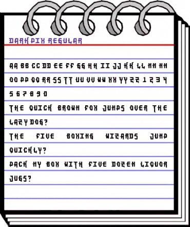 DarkPix Regular animated font preview