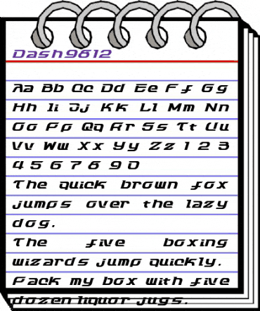 Dash9812 Regular animated font preview