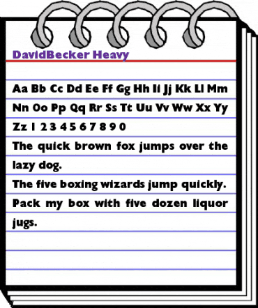 DavidBecker-Heavy Regular animated font preview