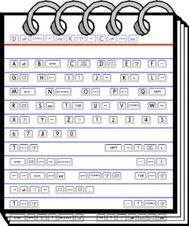 DavysKeyCaps Regular animated font preview