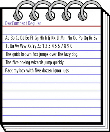 DaxCompact-Regular Regular animated font preview