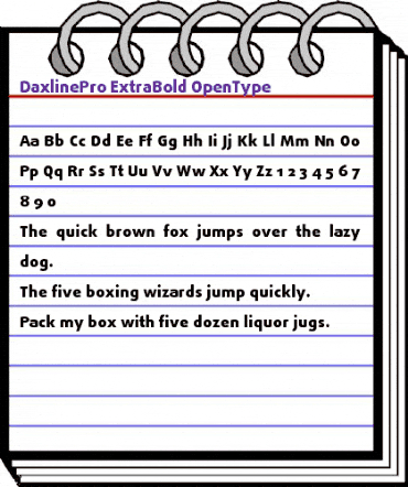 DaxlinePro ExtraBold animated font preview