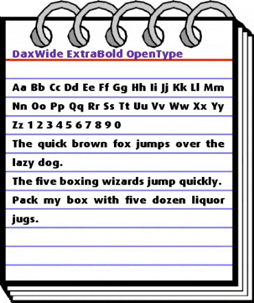 DaxWide ExtraBold animated font preview