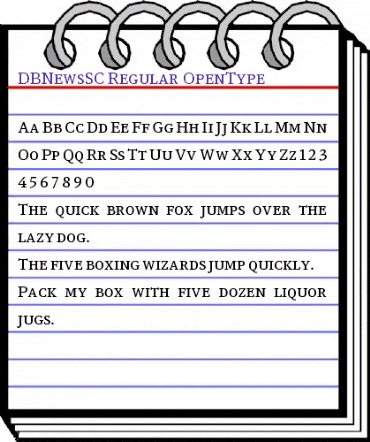 DB News SC Regular animated font preview