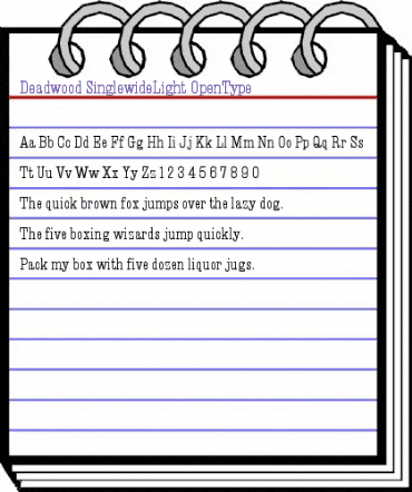 Deadwood Regular animated font preview