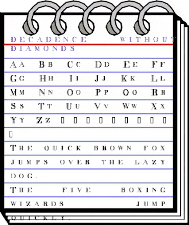 decadence without the diamonds Regular animated font preview