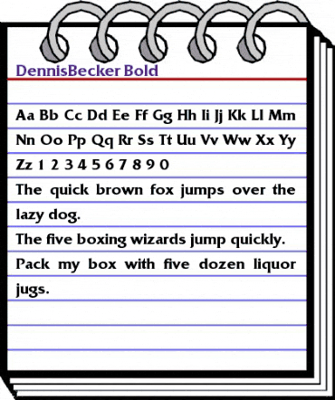DennisBecker Bold animated font preview