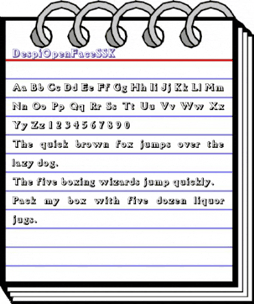 DespiOpenFaceSSK Regular animated font preview