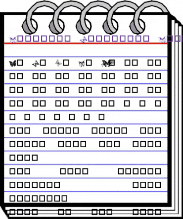 Destiny's Butterfly Dingbats Regular animated font preview
