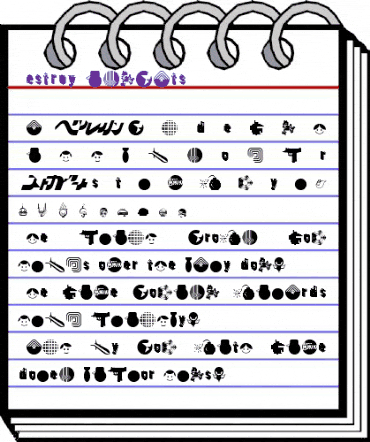 DestroyDingbats Medium animated font preview