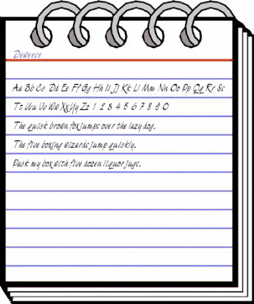 Deweese Regular animated font preview