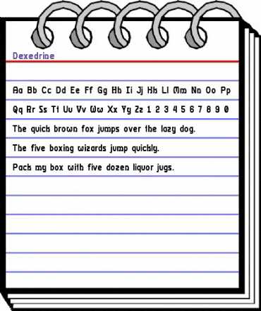 Dexedrine Regular animated font preview