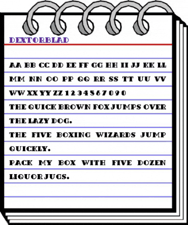 DextorBlaD Regular animated font preview