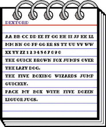 DextorD Regular animated font preview