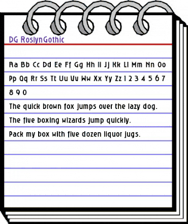 DG_RoslynGothic Normal animated font preview