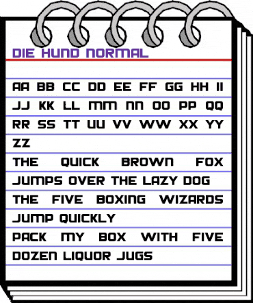 Die Hund Normal animated font preview