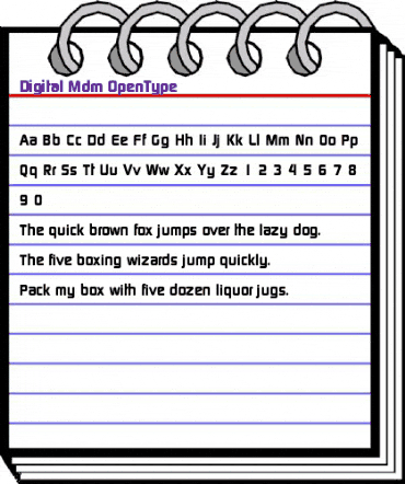 Digital Mdm animated font preview