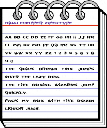 DingleHopper Regular animated font preview