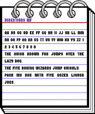 Directions MF Regular animated font preview