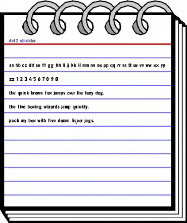 Dirt2 Stickler Regular animated font preview