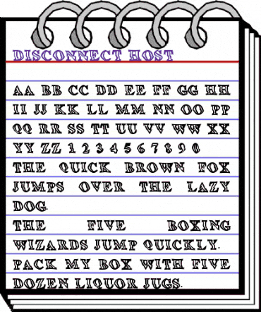 DISCONNECT HOST Regular animated font preview