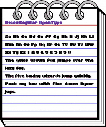 DiscoRegular Regular animated font preview