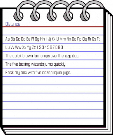 Distance Regular animated font preview