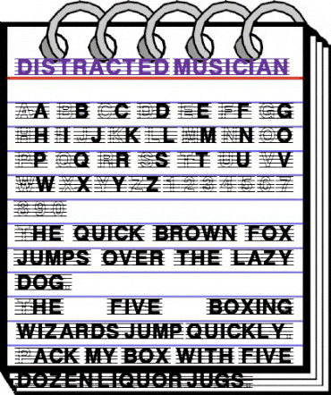 distracted musician Regular animated font preview