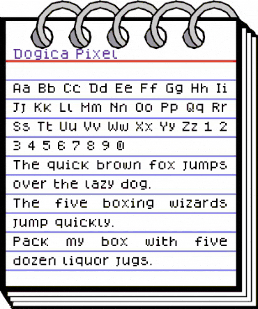 Dogica Pixel Regular animated font preview