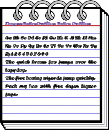 DogmaExtraOutline Extra Outline animated font preview