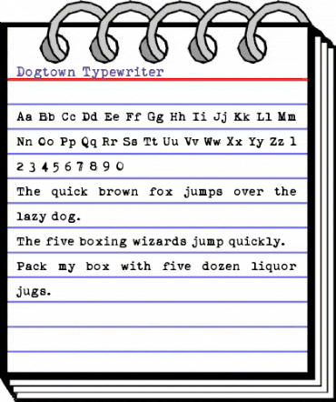 Dogtown Typewriter Normal animated font preview