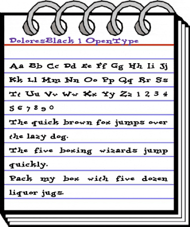 DoloresBlack Regular animated font preview