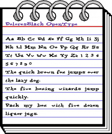 DoloresBlack Regular animated font preview