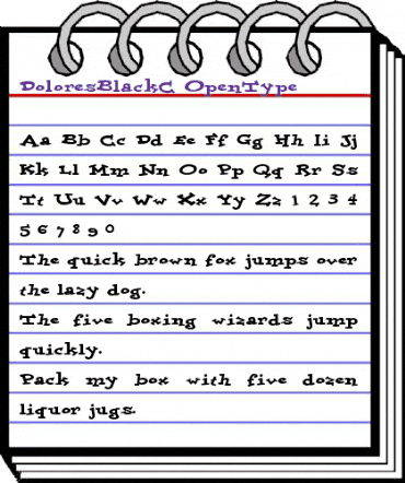 DoloresBlackC Regular animated font preview