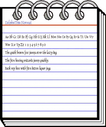 DolphinThin Normal animated font preview