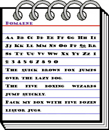Domaene Regular animated font preview