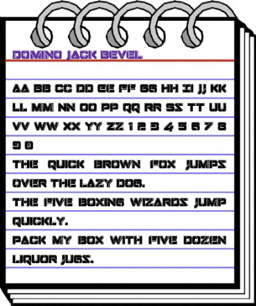 Domino Jack Bevel Regular animated font preview