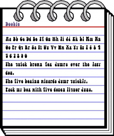 Doobie Regular animated font preview