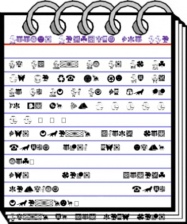 Doodle Dingbats Two SSi Regular animated font preview