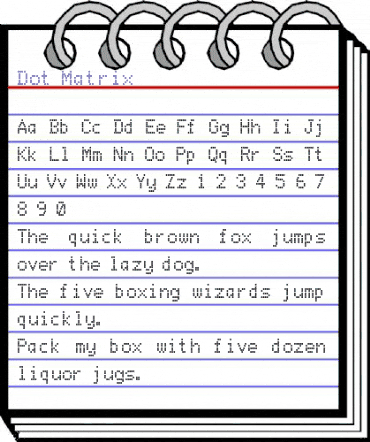 Dot Matrix Unknown animated font preview