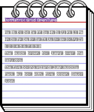DotMatrix Grid animated font preview