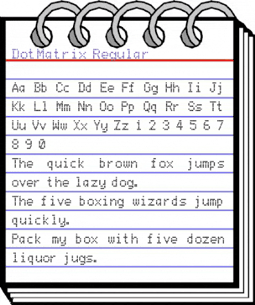 DotMatrix Regular animated font preview