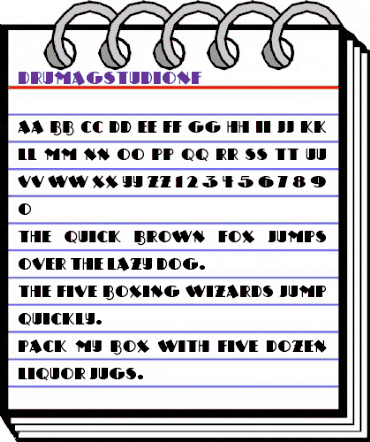 DrumagStudioNF Regular animated font preview