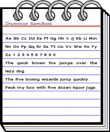 Drummon SemiBold animated font preview
